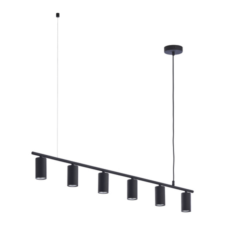 Lampa Sufitowa Wisząca LOGAN BLACK Czarna Minimalistyczna 6xGU10 4428 TK Lighting