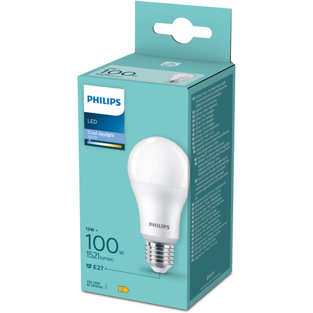 Żarówka LED E27 A60 13W = 100W 1521lm 6500K Zimna 180° Essential Philips