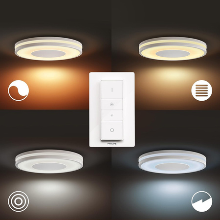 Plafon LED Lampa Sufitowa Natynkowa 22.5W 2500lm IP20 White Ambiance TW Biała 34.8cm Inteligentna SMART Zigbee Bluetooth Being Philips HUE