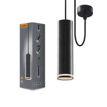 Lampa Wisząca Sufitowa SPOT 1x GU10 Czarna TATUM Videx