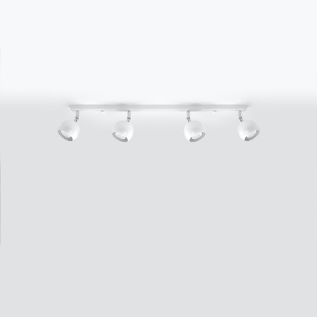 Lampa Sufitowa Oprawa Natynkowa Reflektor 4x GU10 Ruchoma Minimalistyczna Kulista Biała Nowoczesna Oculare Sollux