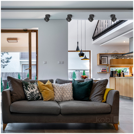 Oprawa Sufitowa Reflektor Regulowany LED 9W 550lm 3000K Ciepła Ściemnialna CRI90 Czarna Lahti Kobi