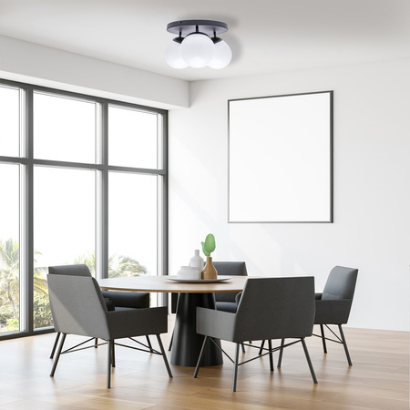 Lampa Sufitowa SFERA Czarna 3xE14 Milagro