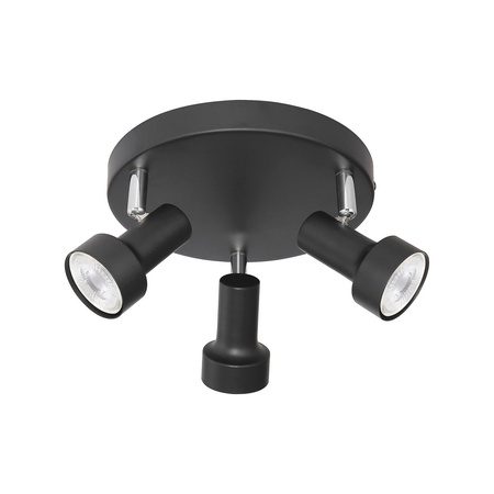 Lampa Sufitowa Oprawa Halogenowa Punktowa Reflektor LED 3x GU10 Czarny Klasyczny Konrad 5324 Rabalux