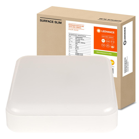 Panel LED Oprawa Lampa Sufitowa 19W 2000lm 3000K Ciepła Natynkowa Biały 20x20cm Surface Ledvance
