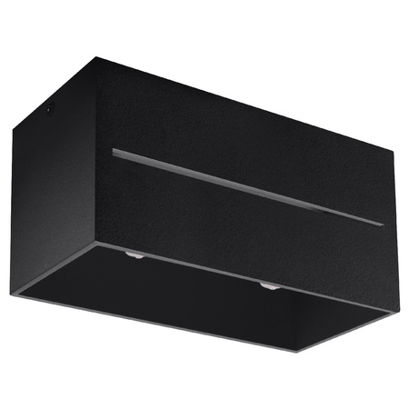 Lampa Sufitowa Oprawa Natynkowa 2x G9 Prostokątna Czarna Nowoczesna Lobo Sollux