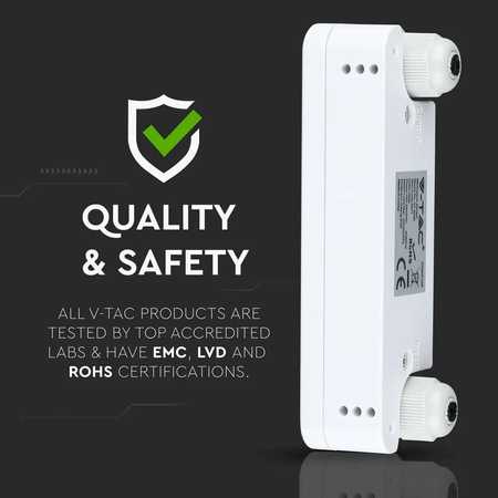 Czujnik Ruchu mikrofalowy 180°/360° IP65 BIAŁY Natynkowy Sufitowy Ścienny Nastawny V-TAC