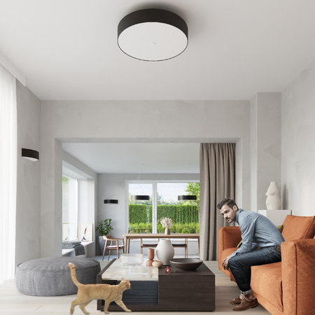 Lampa Sufitowa Wisząca Zwis 5x E27 Żyrandol Geometryczna Czarna Minimalistyczna Skala Sollux