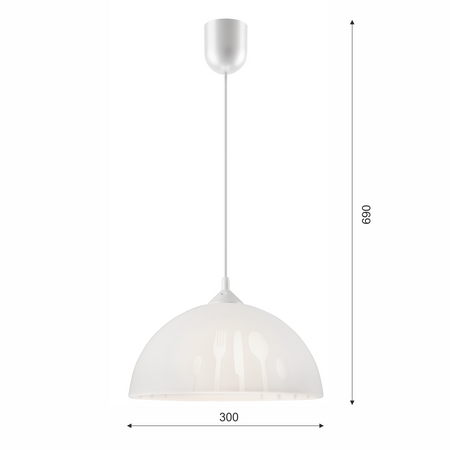 Lampa Wisząca Sufitowa APETITE E27 Biała LM-1.3/5 Lamkur
