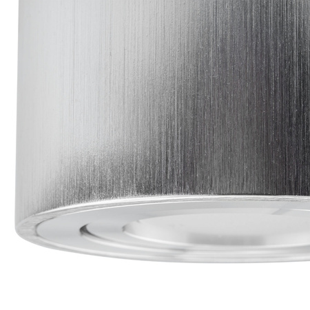 Oprawa Natynkowa HALOGENOWA Aluminiowa Chrom SPOT TUBA 8,4cm + Żarówka LED GU10 6W 6500K Lumiled