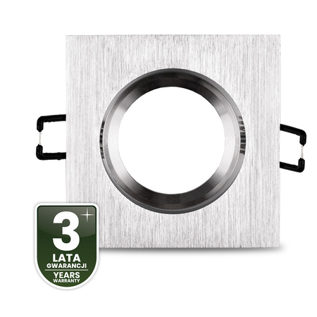 Oprawa Halogenowa Podtynkowa Lampa Sufitowa Kwadrat Ruchoma GU10 MR16 Srebrna TRIAM LUMILED