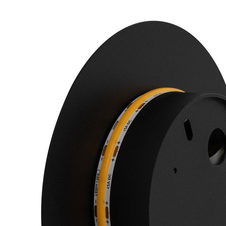 Kinkiet Ścienny Lampa Natynkowa LED 7W 60lm 3000K Ciepła Czarna RING LED S 7634 Nowodvorski