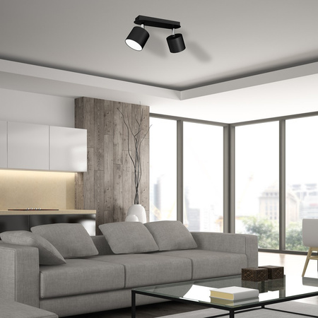Lampa Sufitowa DIXIE Czarna 2xGX53 Ruchoma Milagro