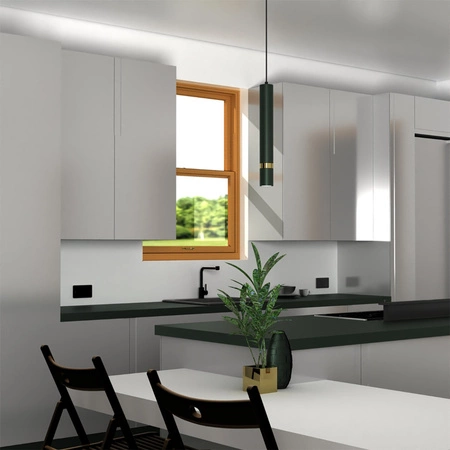 Lampa wisząca JOKER ZIELONY ZŁOTY GU10 MILAGRO Metal styl nowoczesny