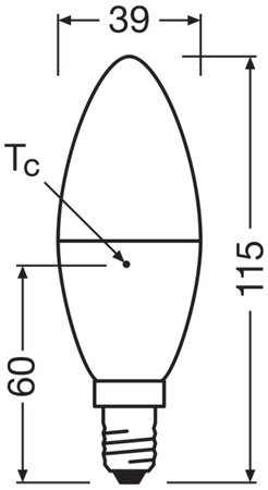 Żarówka LED B39 E14 7.5W = 60W 806lm 2700K Ciepła Biała LEDVANCE