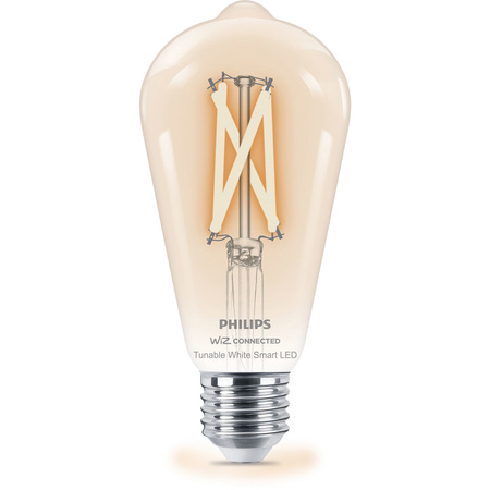 Żarówka LED E27 Edison ST64 7W = 60W 806lm 2700-6500K TW FILAMENT Inteligentna SMART WiFi Bluetooth Aplikacja WiZ Philips
