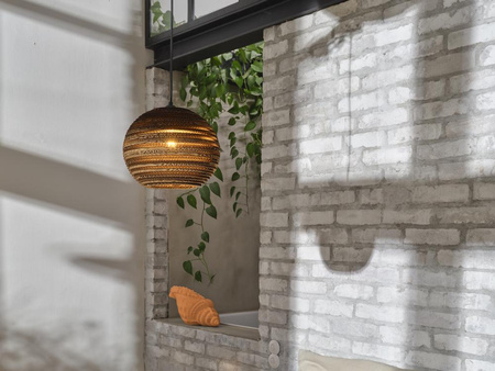 Lampa Sufitowa Wisząca Dekoracyjna E27 Zwis Brązowy Karton Decor Ledvance