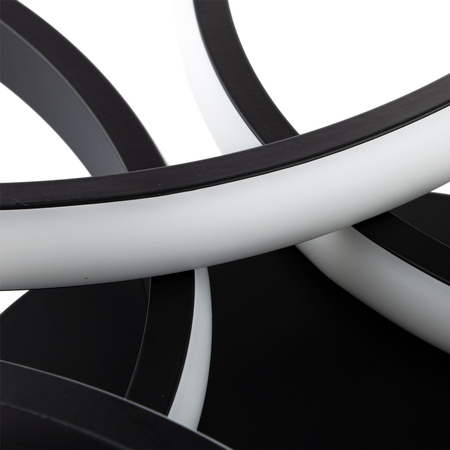 Lampa Sufitowa Żyrandol LED GALAXIS VIRGO 72W czarny + Pilot