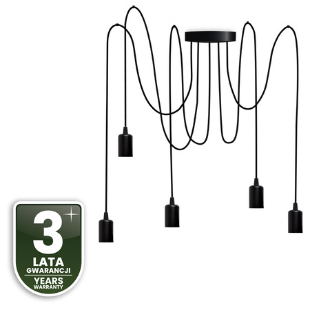 Lampa wisząca sufitowa ARANE PAJĄK 5 ramion do LED 5x E27 LUMILED