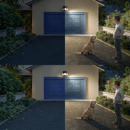 Lampa Solarna Naświetlacz Solarny 24.5W 4000lm 3000K Ciepła IP65 Biały z Czujnikiem Ruchu UltraEfficient Zyren Philips