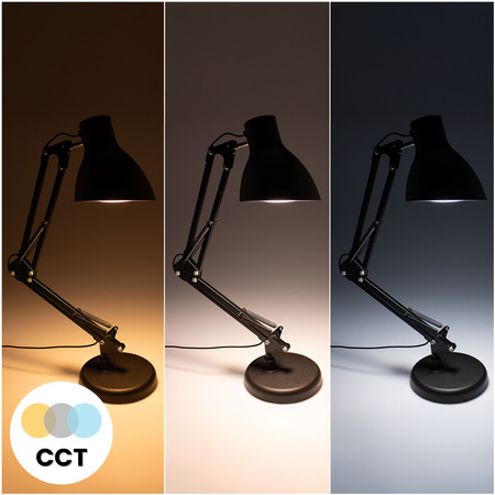 Lampka Biurkowa Stołowa LED 7W CCT Ściemnialna Marti Czarna Lumiled