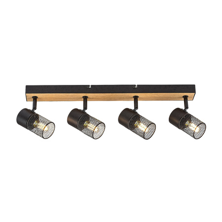 Lampa Sufitowa Punktowa Reflektor Spot 4x E14 Brązowy Industrialny Metta 71154 Rabalux