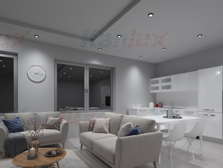 Oprawa sufitowa halogenowa szklana MORTA MR16 GU10 czarna Kanlux