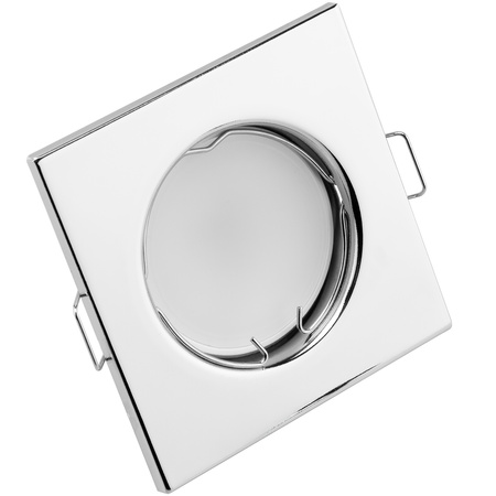 Oprawa Halogenowa Podtynkowa Stała Kwadrat PAVO Chrom Blacha MR16 GU10 LUMILED