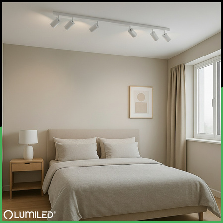 Lampa Sufitowa SPOT TUBA Reflektor Oprawa Halogenowa 6x GU10 TABULA LUMILED