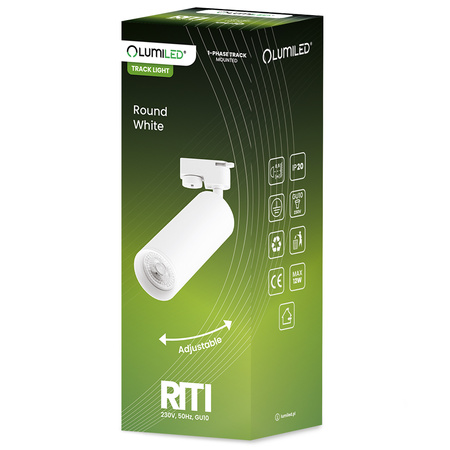 Zestaw Szyna Oświetleniowa Szynoprzewód 2 m + 4x Reflektor Szynowy RITI GU10 Biały LUMILED
