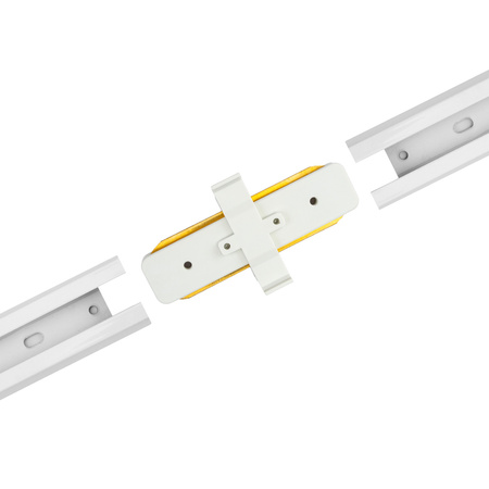 Łącznik Prosty Biały do Listew Szynowych Jednofazowych Szynoprzewodów LUMILED