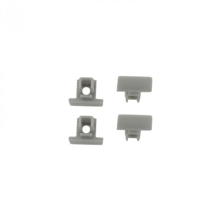 Profil Aluminiowy LED Wpuszczany Podtynkowy Anodowany 2m z Kloszem Mroźnym do Taśm LED + Zaślepki seria PW Ecolight