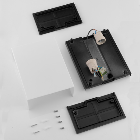 Lampa Ogrodowa Zewnętrzna Ścienna Kinkiet Elewacyjny 2x E27 Prostokątny LEVIS LUMILED