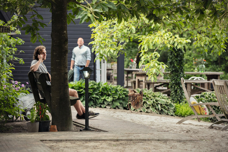 Lampa Ogrodowa LED Zewnętrzna ALPENGLOW myGarden E27 IP44 Słupek 90cm Latarnia Czarna PHILIPS