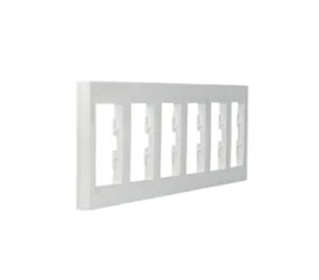 Ramka 6-krotna Pozioma Do Gniazda Sześciokrotna Biała Asfora