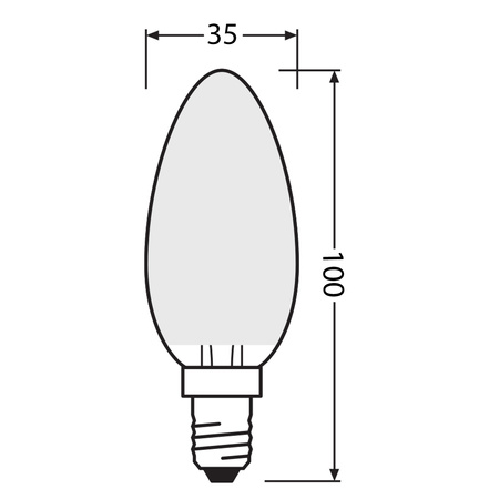 Żarówka LED B35 E14 2.5W = 40W 470lm 2700K Ciepła Biała FILAMENT LEDVANCE