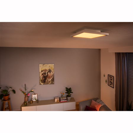 Panel LED Natynkowy Lampa Sufitowa Aurelle Biała 19W CCT 30cm PHILIPS HUE Bluetooth + Przełącznik Dimmer Switch
