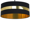 Lampa Sufitowa PALMIRA Czarna Złota 1xE27 Milagro