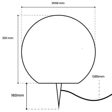 Lampa Oprawa Ogrodowa Zewnętrzna KAMIENNA KULA LED LUMIKULA 20cm E27 IP65 LUMILED