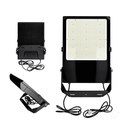 Naświetlacz LED Zewnętrzny Ogrodowy 500W 77500lm 4000K Neutralny Ściemnialny 60° IP66 IK08 Czarny US Kobi