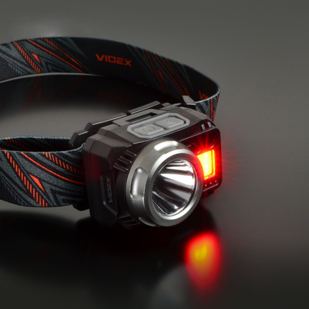 Latarka Czołowa Akumulatorowa LED 5W 5000lm 7 Trybów Pracy Czujnik Ruchu USB-C Wodoszczelna IP65 Videx