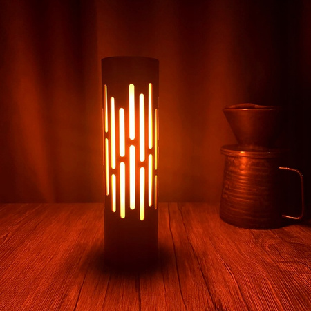 Lampa Stołowa Biurkowa Dekoracyjna LED 3.6W 1800K Ciepła Efekt Ognia USB Włącznik On/Off Czarny Igni Masterled