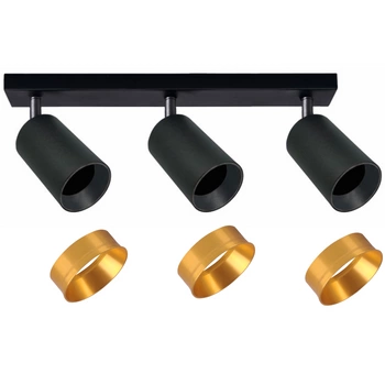 Lampa Listwa Oprawa Sufitowo-Ścienna LED 3 x GU10 MARIBEL Czarny GOLDLUX (Polux)