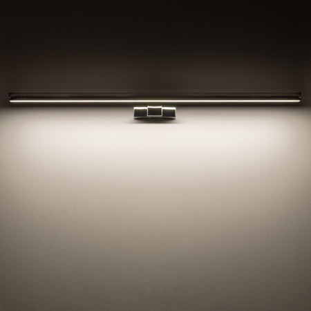 Kinkiet Ścienny Lampa Natynkowa LED 15W 1100lm 3000K Ciepła Chrom Wodoodporna Łazienkowa IP44 Nowoczesna CEZANNE LED L 10667 Nowodvorski