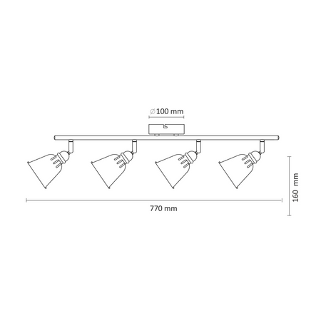 Oprawa ścienna KINKIET Spot Fiona 4xE14 GOLDLUX (Polux)