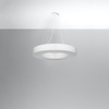 Lampa Sufitowa Wisząca Zwis 6x E27 Żyrandol Okrągła Biała Minimalistyczna Saturno Sollux