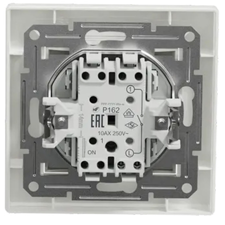 Łącznik Włącznik Pojedynczy Jednobiegunowy Podtynkowy Asfora IP20 Biały