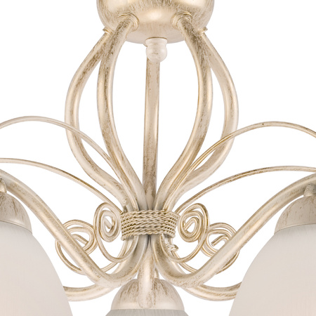 Lampa Sufitowa Wisząca RETRO 5xE27 Biała Klasyczna LM-5.51 Lamkur