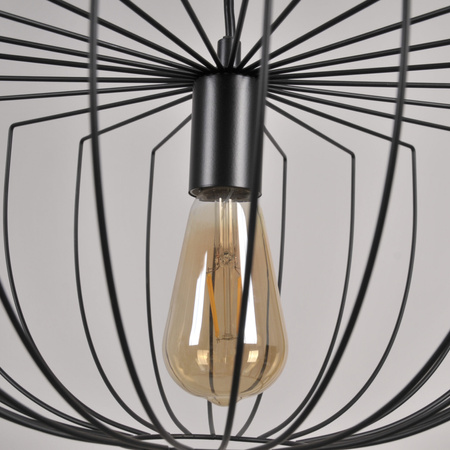 Lampa Sufitowa Wisząca Zwis E27 Czarna Jasmina Sanico Goldlux