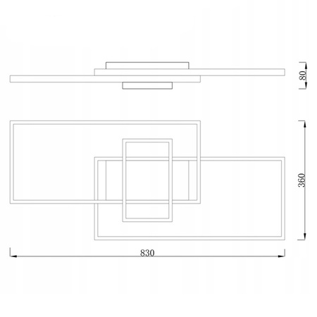 Lampa Sufitowa Żyrandol LED 90W CCT GALAXIS VELA Biały + Pilot Sterujący